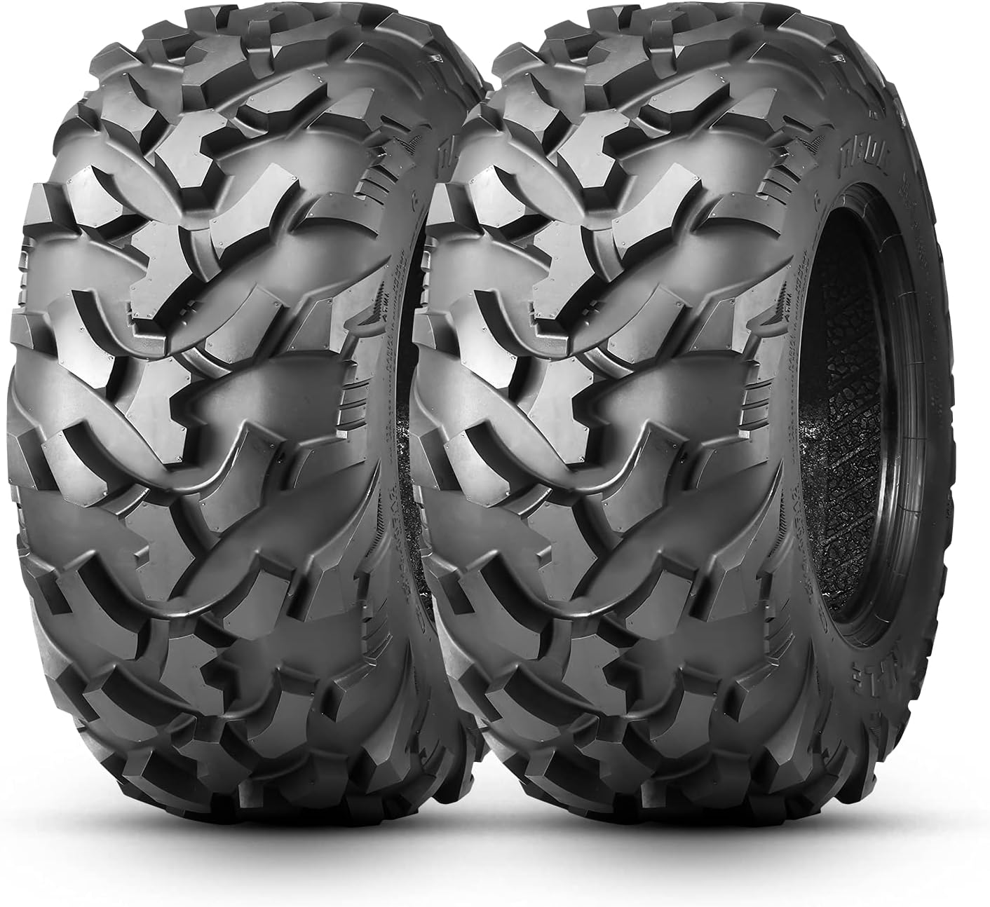 Set of 4 OBOR RIPLE ATV UTV Tires 25x8R12 Front & 25x10R12 Rear, 6PR Professional GNCC Racing Tires, 25x8-12 & 25x10-12 All-Terrain Radial Utility ATV Mud Off-Road Tires