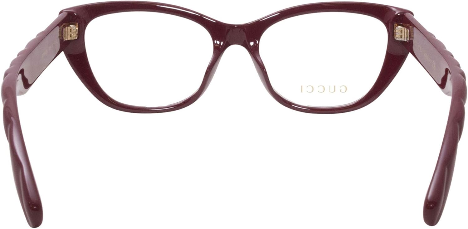 Gucci GG0813O 003 Eyeglasses Women's Burgundy/Gold Full Rim Optical Frame 52mm