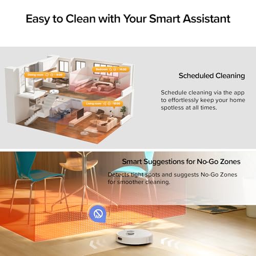 roborock Q5 Max+ Robot Vacuum with Self-Empty Dock, Upgraded from Q5+, 5500 Pa Suction, DuoRoller Brush, Hands-Free Cleaning for up to 7 Weeks, PreciSense LiDAR Navigation, App & Voice Control