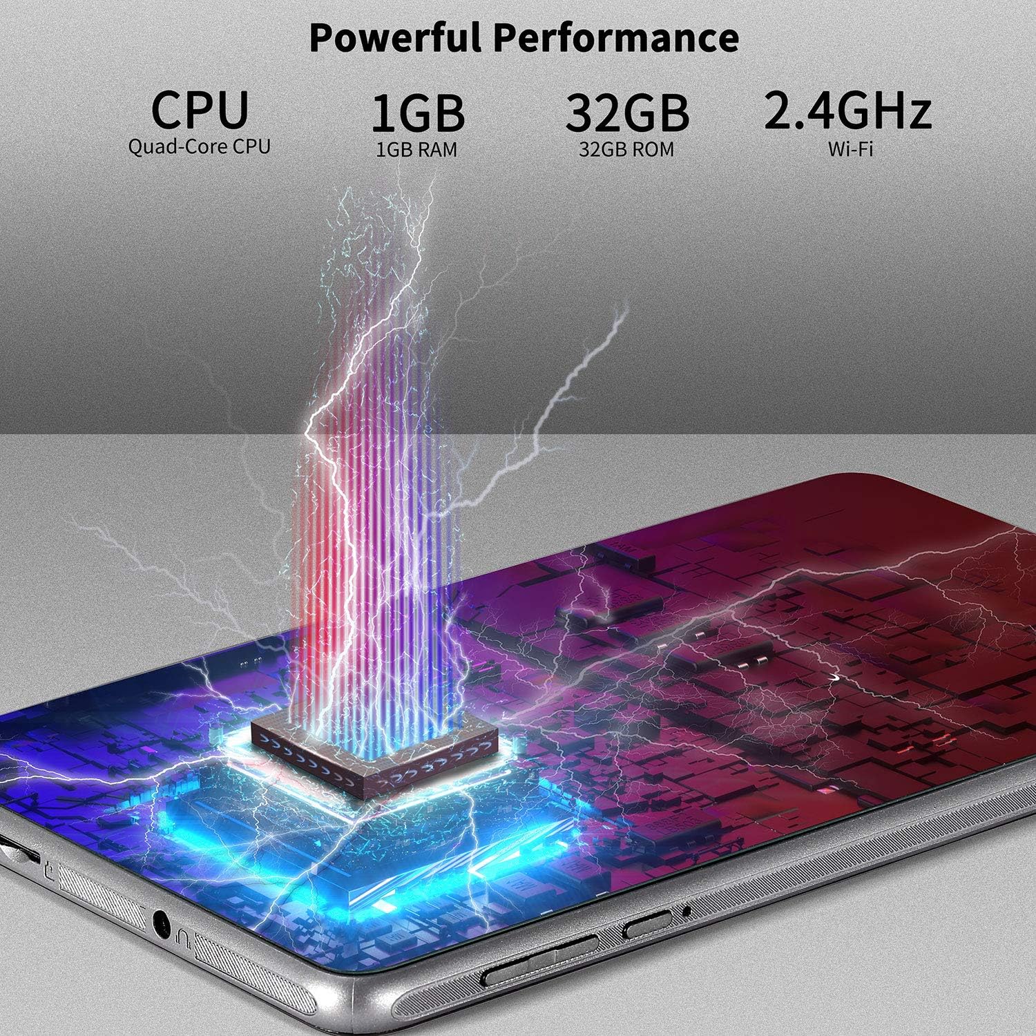 HAOVM 7 Inch Tablet, Android 11 Tablet Oreo Go Tablet, Quad-Core 1.4GHz Processor, 32GB Storage, Dual Camera, 1024x 600 IPS HD Display,128GB Expand, 5.0 BT WiFi Tablet Non-Scratch Glass Back Pack of 2
