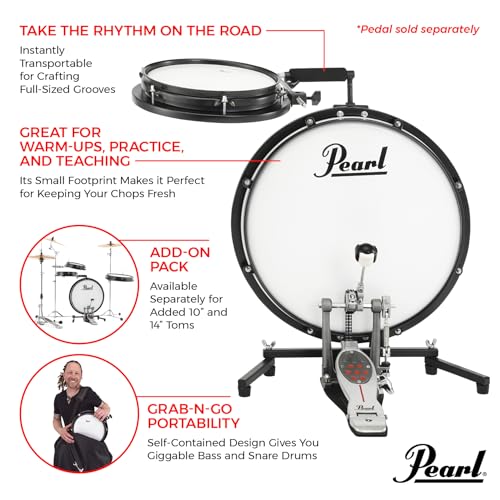 Pearl Compact Traveler Drum Set 18" Bass Drum & 10" Snare Drum with Bag (Cymbals & Hardware Sold Separately)*