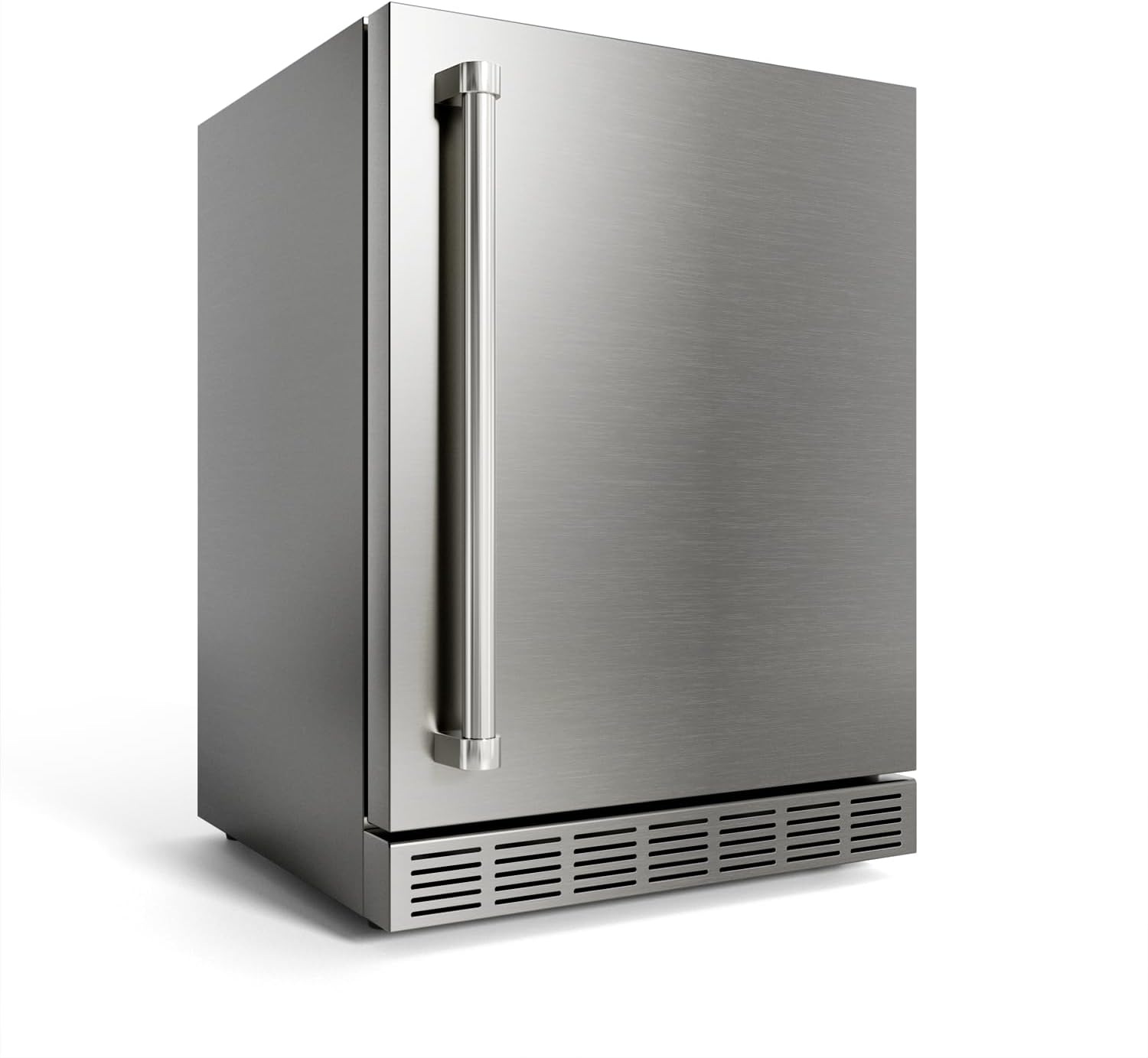 24 Inch Outdoor Refrigerator, Built-in Stainless Steel Beverage Beer Cooler Under Counter Fridge, Indoor/Outdoor Refrigerator with 3 Shelves for Patio Kitchen and Commercial Use