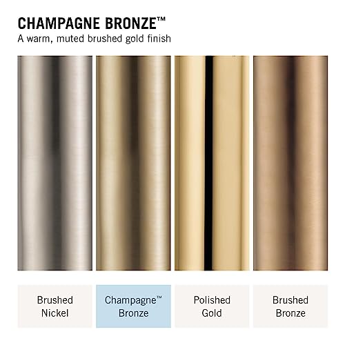Delta Faucet Saylor 3-Setting Gold Shower System Including Shower Head, Handheld Shower, Shower Handle, Shower Diverter and Shower Valve Kit, Delta Shower Trim Kit, Champagne Bronze
