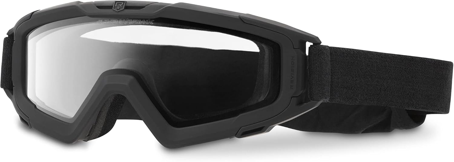 Revision Military Snowhawk Basic Goggle System - Clear, Black, One Size - Anti Fog Eye Protection Military Goggles
