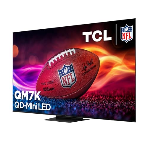TCL 55-Inch Class QM7K Series QD-Mini LED 4K UHD Google Smart TV Best Premium Mini-LED TV - QLED, 144hz, 240hz Gaming Rate, Anti-Reflective Screen, Bang & Olufsen Audio, Atmos (55QM7K, 2025 Model)