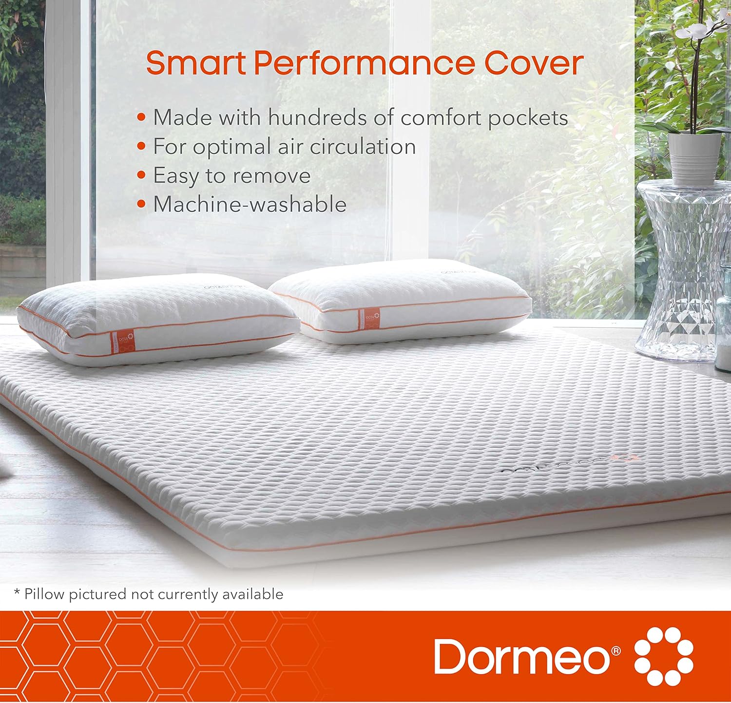 Dormeo Queen Size Mattress Topper and Premium Waterproof Mattress Protector Bundle