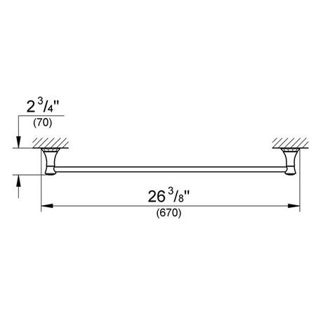 Grohe 40224EN0 Brushed Nickel Kensington 24x22 Towel Bar