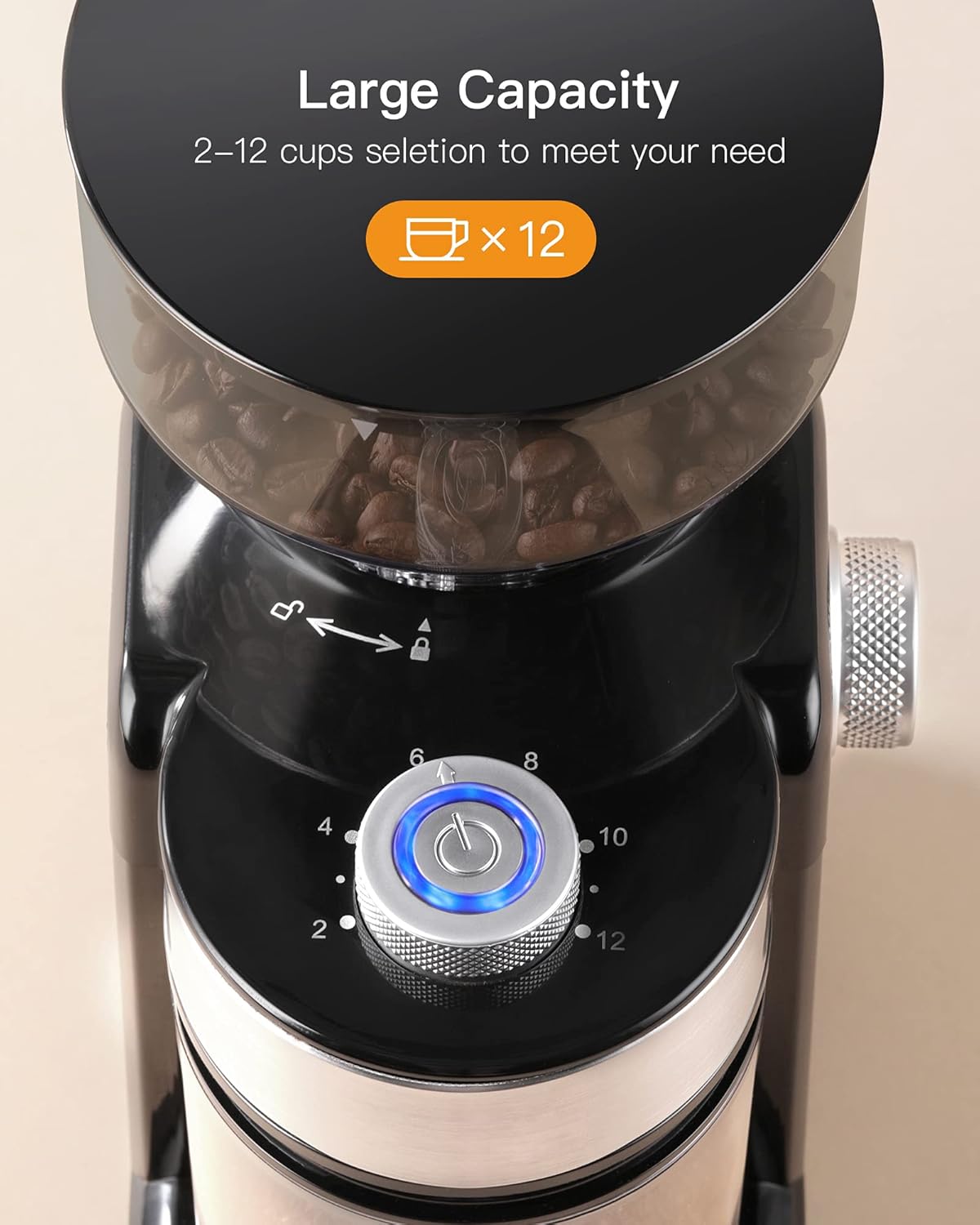 Electric Burr Coffee Grinder with 18 Grind Settings, Adjustable Burr Mill Coffee Grinder for Espresso, Drip Coffee, Percolator Coffee Pack of 2