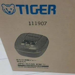 Tiger Rice Cooker 5.5 Go Pressure IH Clay Pot Coating JPC-G100-KM AC100V Black