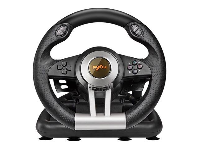 PXN V3ii PC Racing Wheel, 180 Degree Universal USB Car Racing Game Steering Wheel with Pedal (Black)