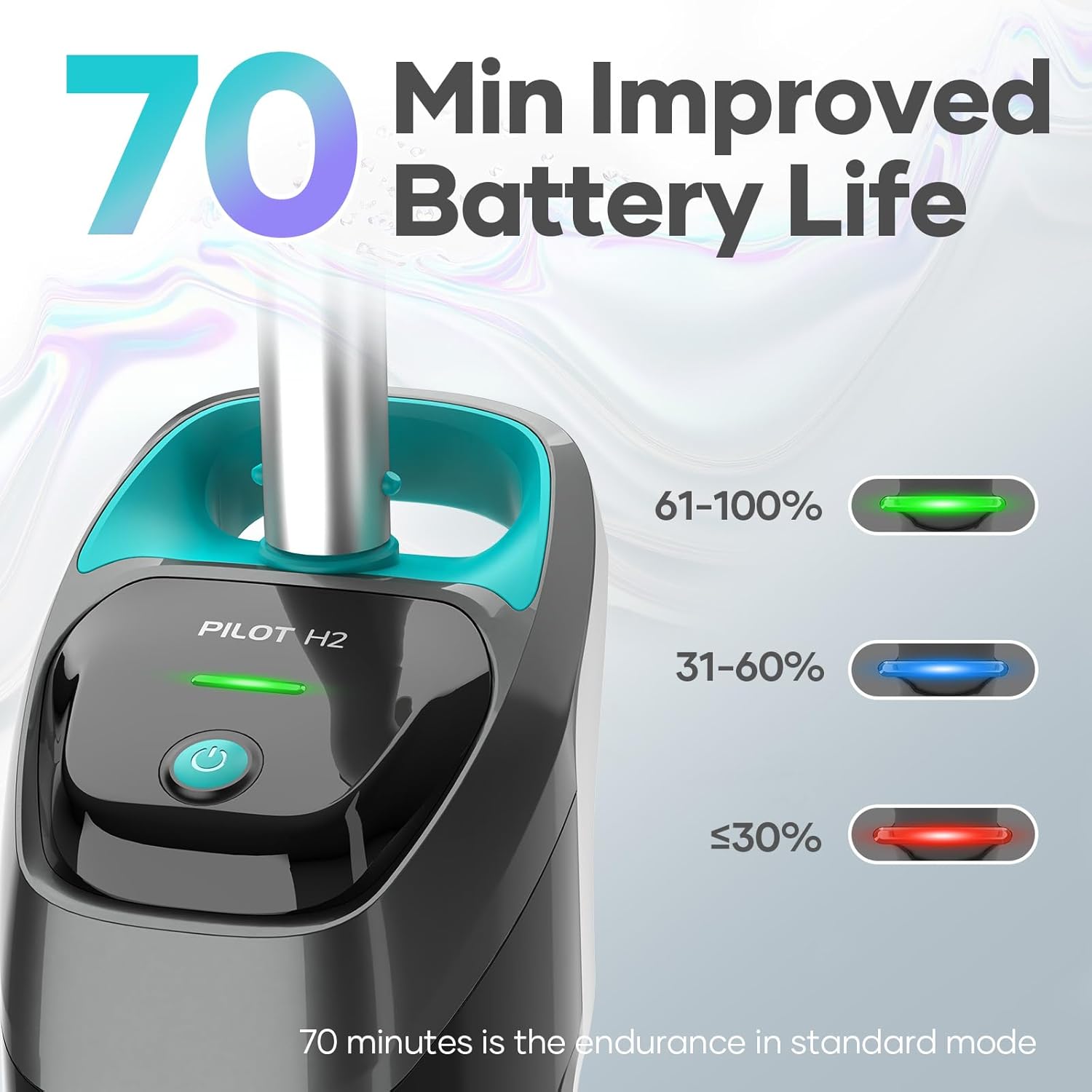 AIPER Scuba E1 Cordless Robotic Pool Cleaner with Dual-Filtration, Lasts up to 100-130 Mins, Self-Parking Technology, Pilot H2 Handheld Pool Vacuum Cleaner for In-ground and Stubborn Corners