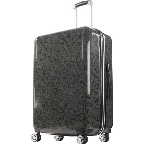 FUL Hello Kitty 29 Inch Rolling Luggage, Hardshell Suitcase with Spinner Wheels, Pink