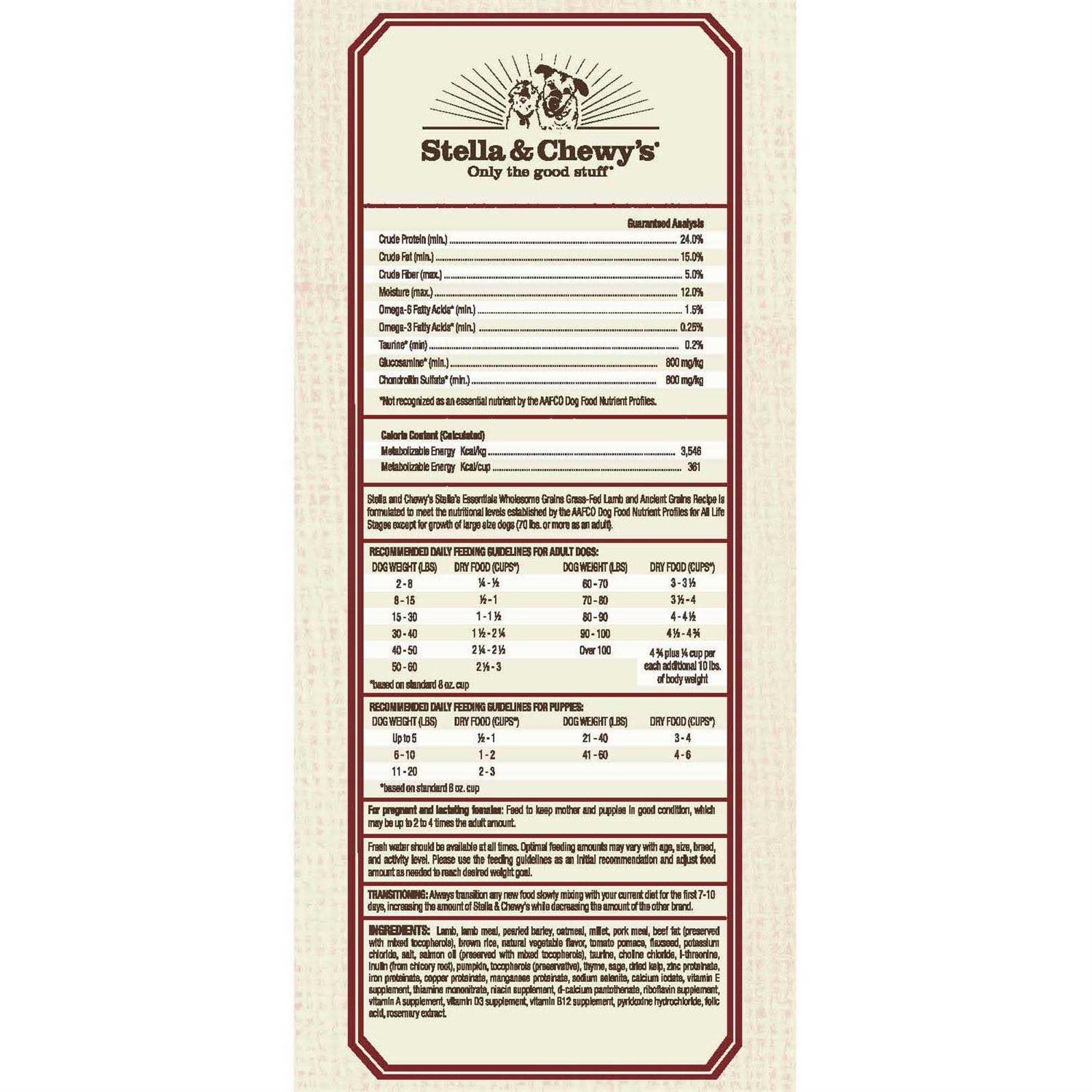 Stella &amp; Chewy's Essentials Ancient Grains Recipe Dog Food - Pet Supplies online store