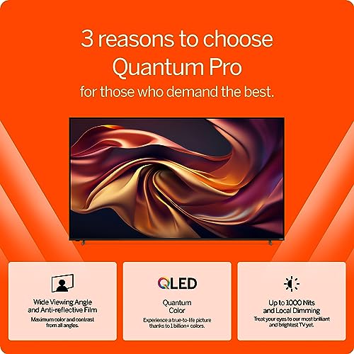 VIZIO 50-inch Quantum Pro 4K 120Hz QLED HDR10+ Smart TV with Dolby Vision, Active Full Array, 240Hz @ 1080p PC Gaming, WiFi 6E, Apple AirPlay, Chromecast Built-in, M50QXM-K01, 2023 Model
