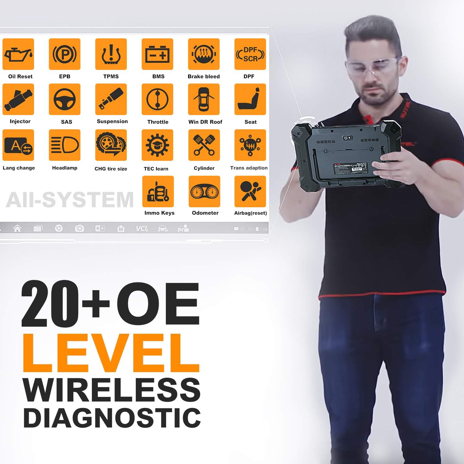 Autel MaxiCOM MK908 with MV108 Automotive Scan Tool 2022 Newest with Advanced ECU Coding, Bi-Directional Control, Active Tests, OE-Level All Systems Diagnosis & 31+ Services, Upgraded of MS906BT