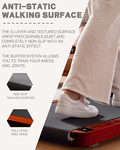 Maksone Under Desk Treadmill, Expert of Wooden Walking Pad, Walking Jogging Machine with Remote Control, Installation-Free…