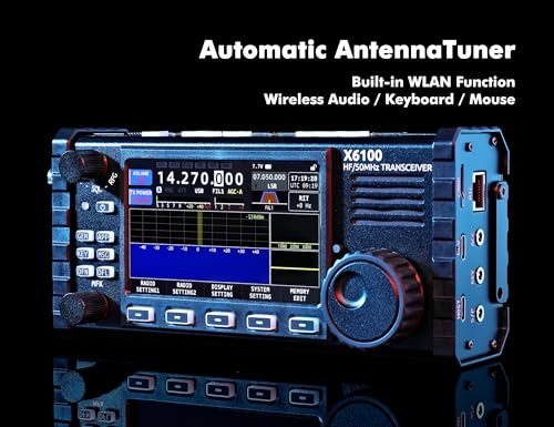 Xiegu X6100 HF Transceiver SDR HF/50MHz Full Mode Built-in Battery and Auto Antenna Tuner