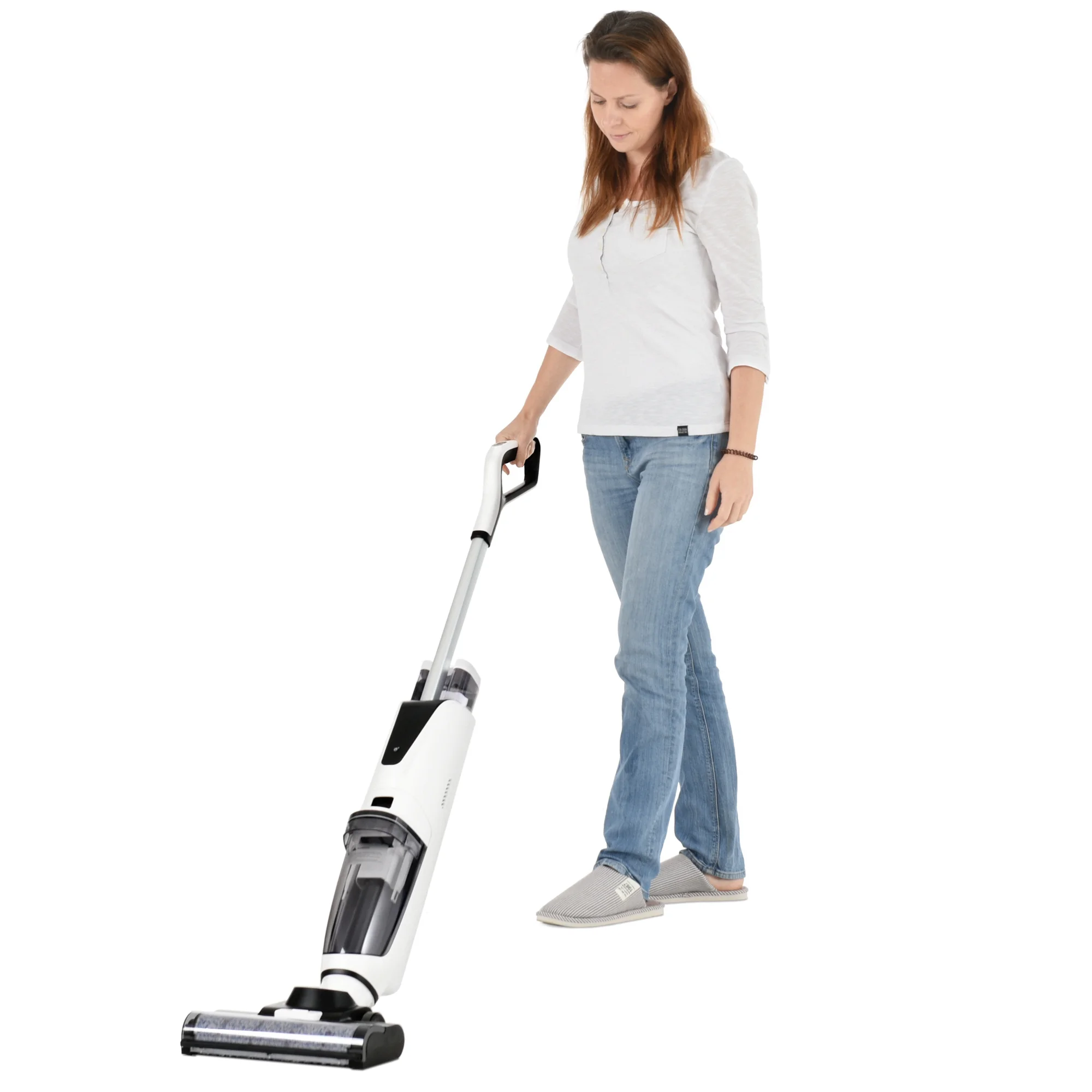 Wireless Wet/Dry Vacuum Cleaner, 3-in-1 Floor Cleaner with Two Tank System,Self-Cleaning System and LED Display ,5000 mAh