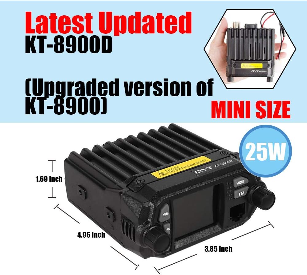 QYT KT-8900D Dual Band Mini Car Radio Mobile Transceiver