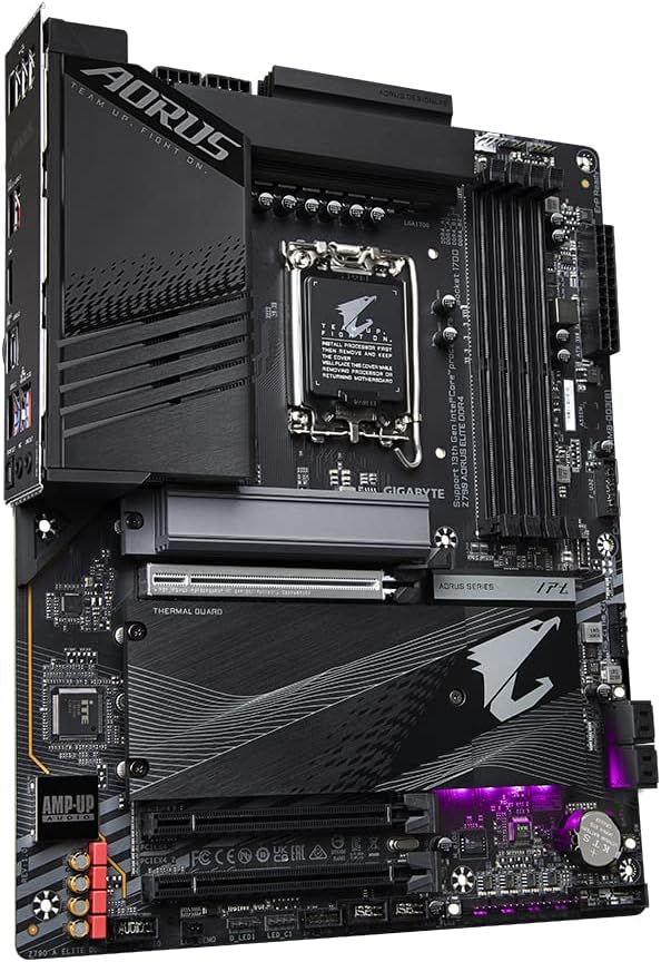 GIGABYTE Z790 AORUS ELITE DDR4 Intel LGA 1700 ATX Motherboard, 4x DDR4 ~128GB, 3x PCI-E x16, 4x M.2, 4x SATA, 5x USB 3.2, 1x USB-C, 4x USB 2.0