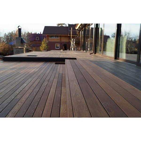Welldone 5/4 in. x 6 in. x Thermally-Treated Premium Ash 4-Sides Oiled Decking Board - Shop Hardware Tools Online Store