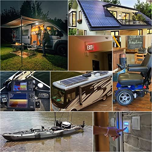 WEIZE 12V 100Ah LiFePO4 Lithium Battery, Upgrade Mini Size & Lightweight, 100A Smart BMS, Deep Cycle Low Temperature Protection Battery for RV, Solar, Marine, Trolling Motor, Off Grid Applications