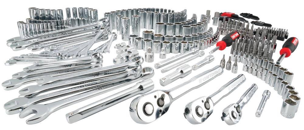 Craftsman 1/4, 3/8 and 1/2 in. Drive Metric and SAE 6 and 12 Point Mechanic&s Tool Set 308 pc.