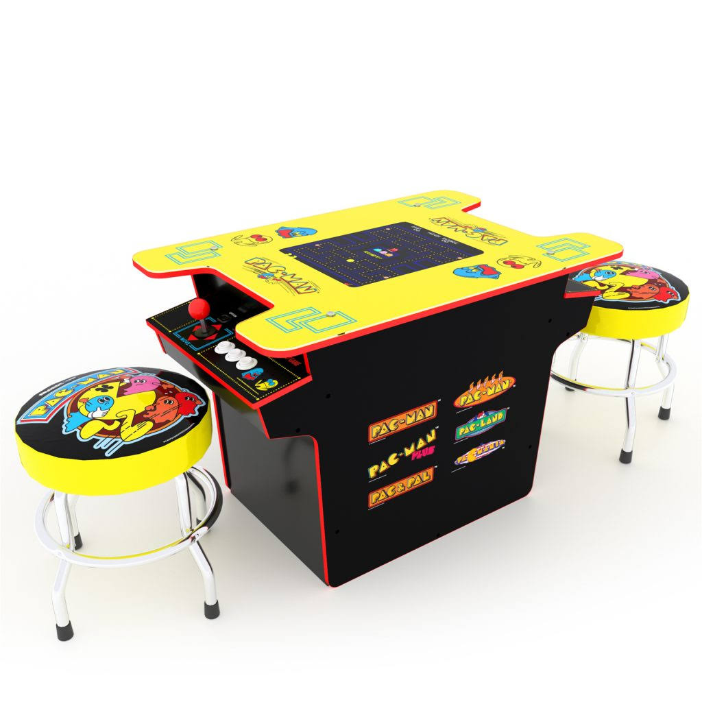 Arcade1Up - Deluxe 8-in-1 Head to Head Cocktail Table with Pac-Man and Galaga - Black