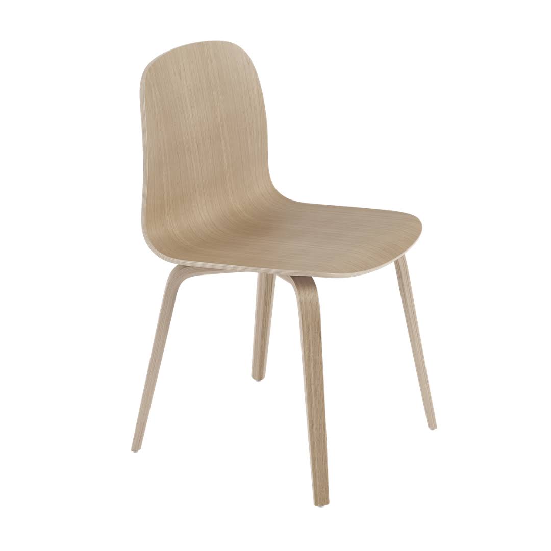 Muuto Visu Chair - Wood Base - Oak / White