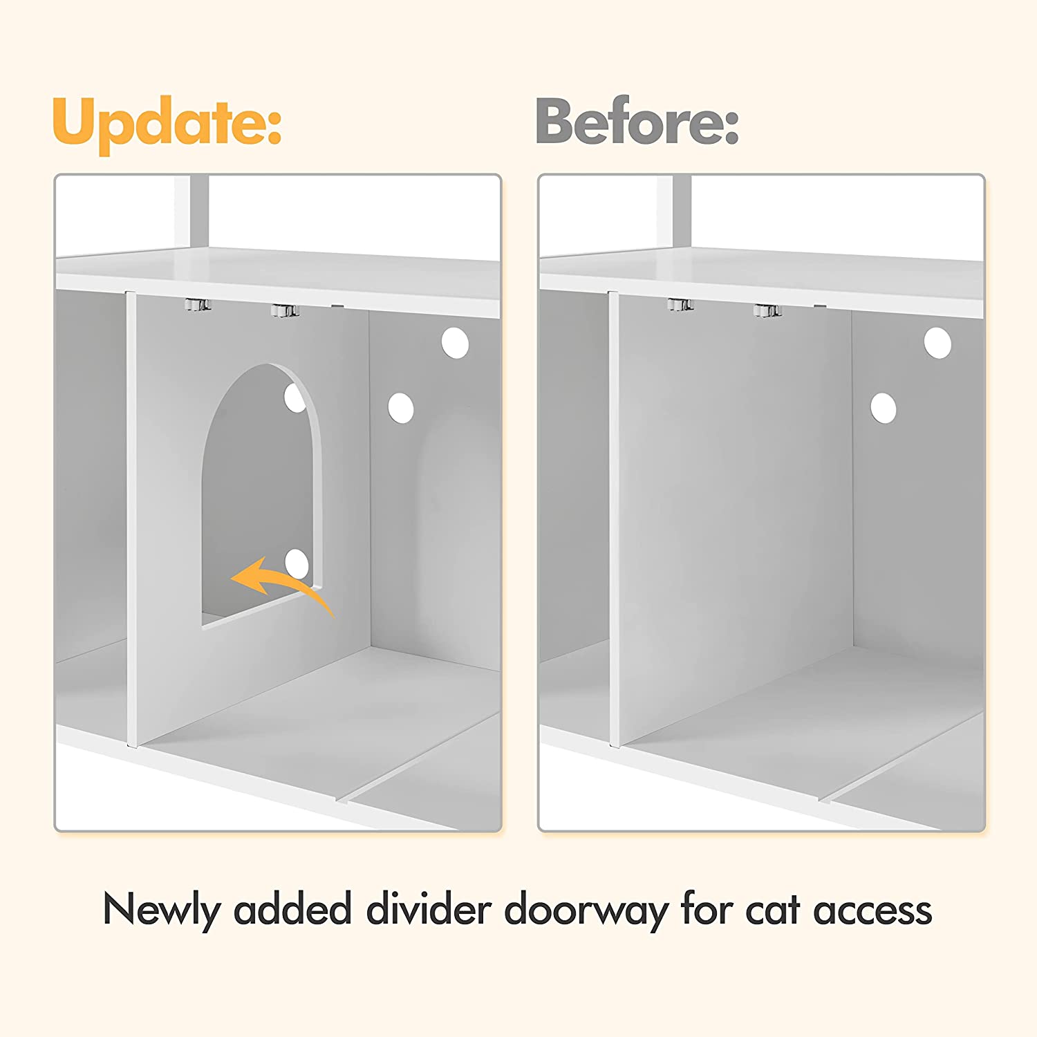 Cat Litter Box Enclosure, Hidden Cat Washroom with Storage Shelf & Adjustable Inner Space, Pet Side for Living Room