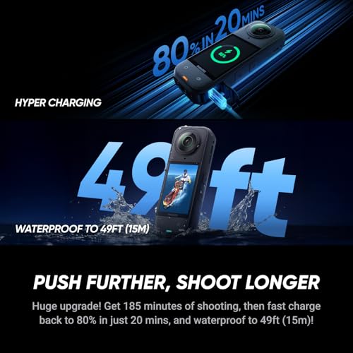 Insta360 X5 Motorcycle Bundle - Waterproof 8K 360° Action Camera, Rugged & Replaceable Lens, 3-Hour Battery, Clear Audio, Stabilization, Invisible Selfie Stick Effect, Leading Low Light