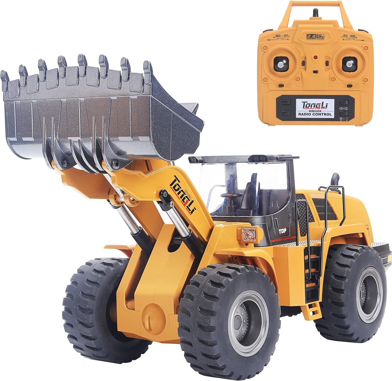 huina rc Bulldozer for Adults 1583 rc Dozer for Adults Metal rc Excavator rc Construction Equipment huina Loader Front Loader Remote Control 2 Battery Remote Control Construction Vehicles