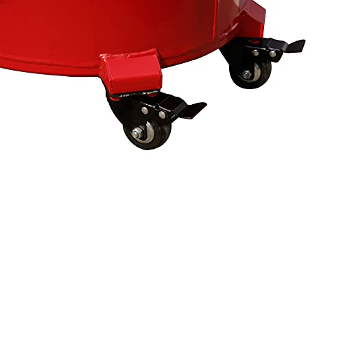 PartsFlow 35 Gallon Gas Caddy Fuel Tank Gasoline container Diesel portable gas tank w/pump Rolling & Solid Rubber Wheels for Weeder,Snow blower,Pickup truck,ATV,Water Scooter,Yacht,UTV,Motorcycle