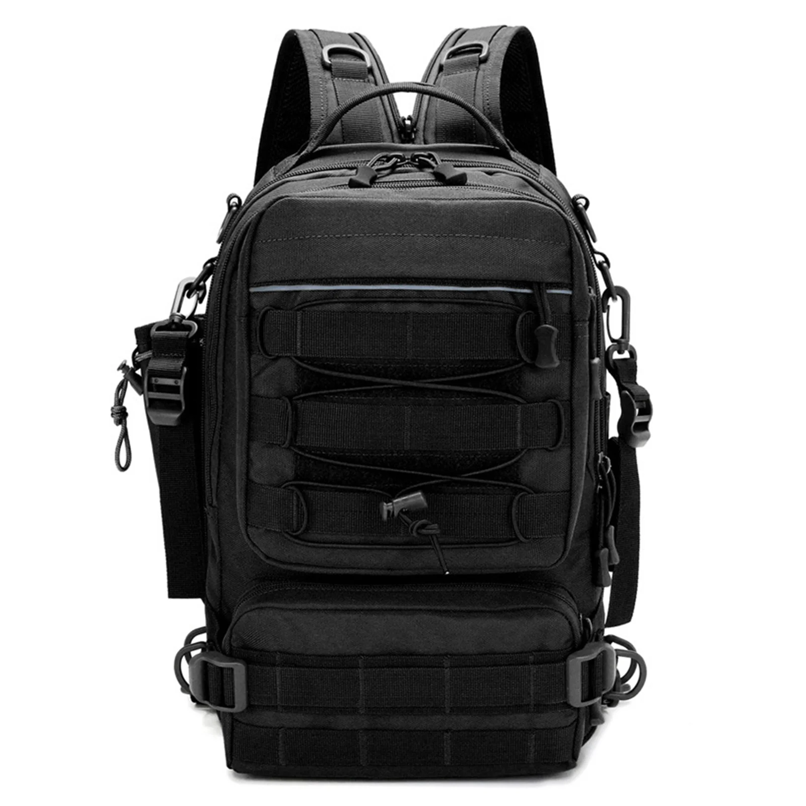 Fishing Tackle Backpack Storage Bag Outdoor Shoulder Backpack Water-Resistant Fishing Gear Bag Cross Body Sling Bag
