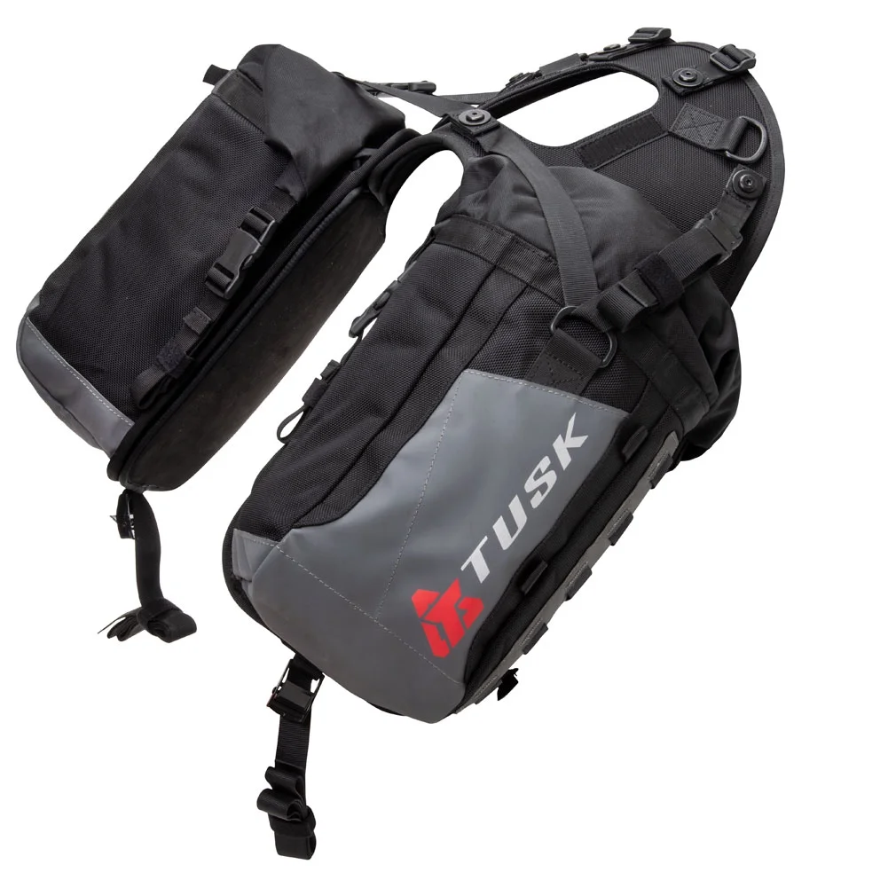 Tusk Excursion Rackless Luggage System Base Standard Heat Shield Black/Grey For KAWASAKI KLR650 Adventure 2022-2023