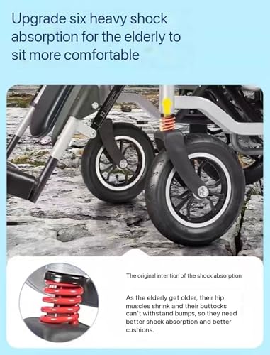 Electric Wheelchairs for Adults Reclining Foldable Electric Wheelchair All Terrain Motorized Wheelchair,with Headrest,flip Arm,Controller (20AH)