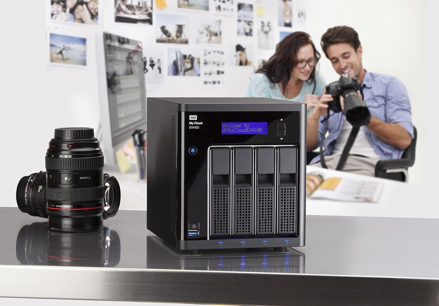 WD 24TB My Cloud EX4100 Expert Series 4-Bay Network Attached Storage - NAS - WDBWZE0240KBK-NESN