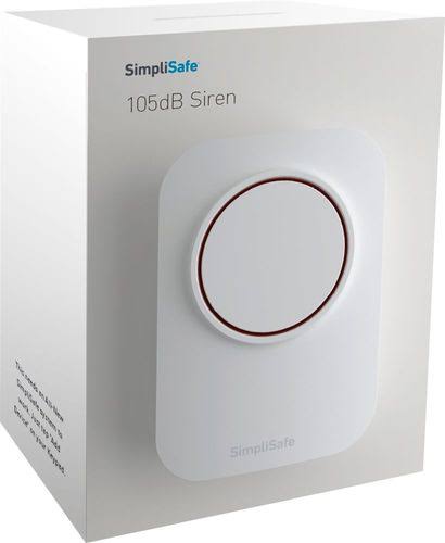 SimpliSafe - Wireless Auxiliary Siren - White