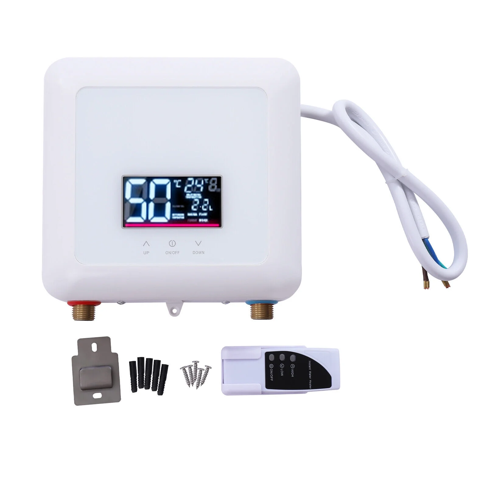Colorfullrain Tankless Hot Water Instant Heater Electric Shower Kitchen Boiler Bath 110V 5500W