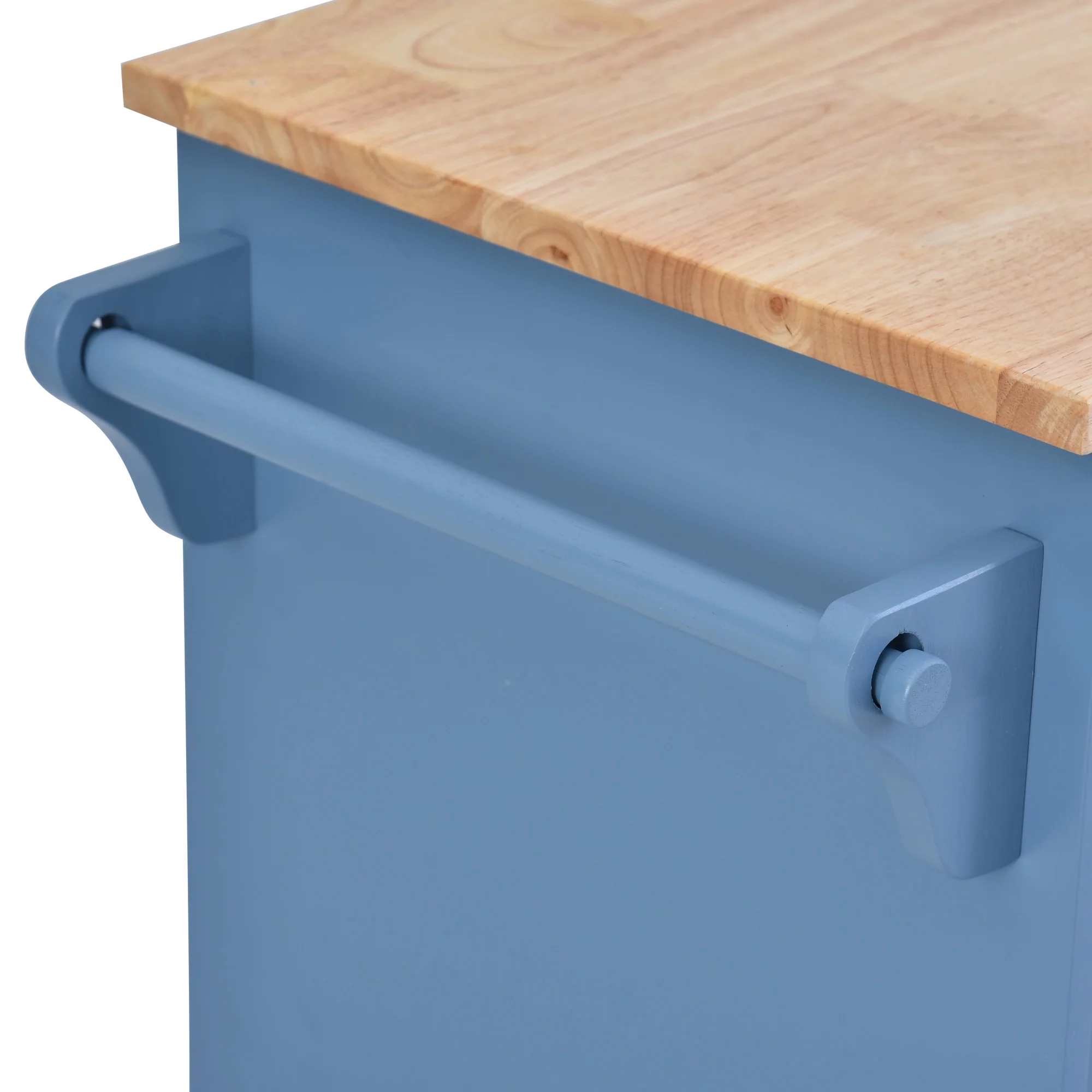 Hombay Mobile Kitchen Island Cart with Doors Drawers, Rolling Sideboard Storage Cabinet Trolley, Towel Holder, Spice Rack with Lockable Wheels