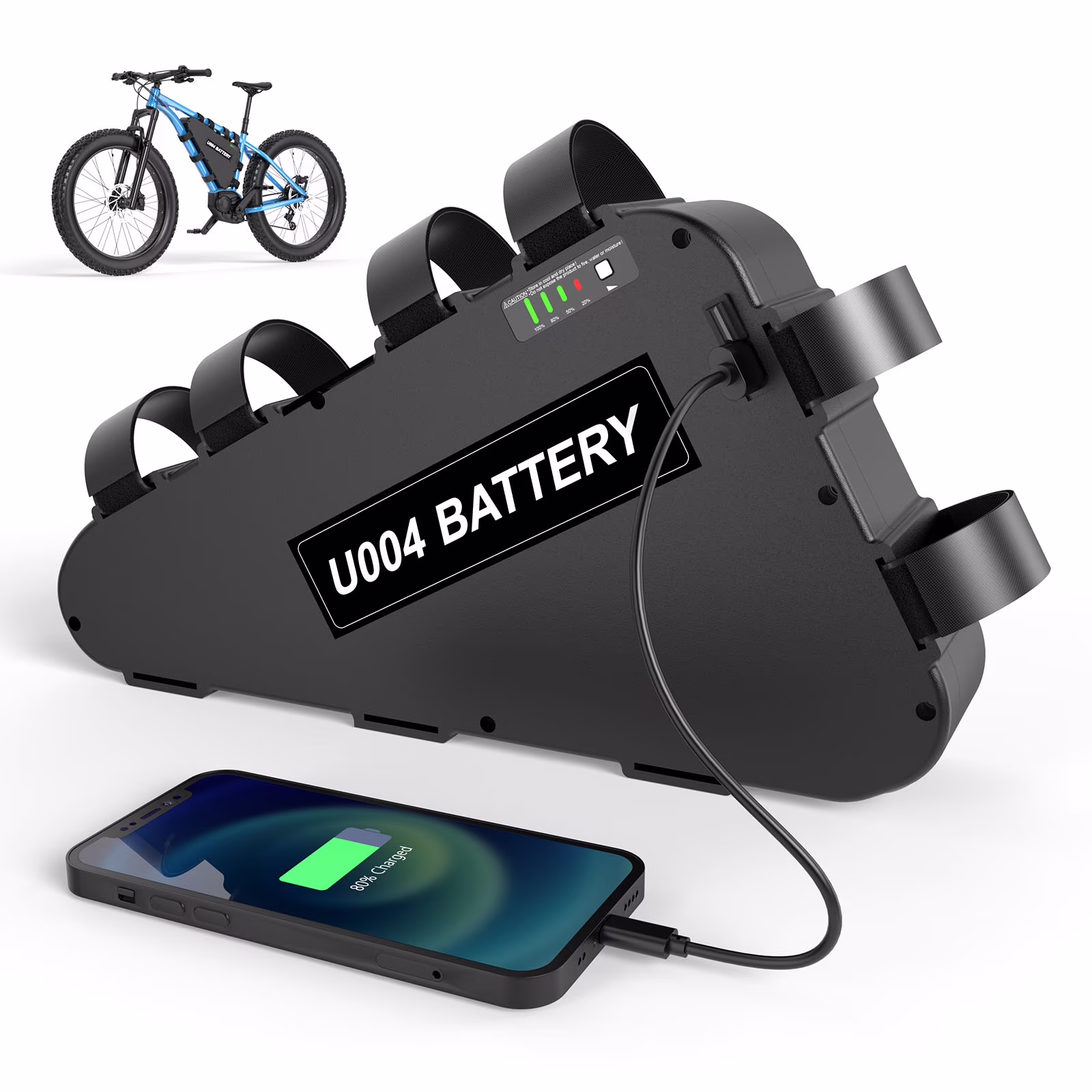 BVSLTUK 52 Volt Ebike Battery 20AH Lithium Battery Pack for  200W-2000W Bafang Aw Ancheer Voilamart and Other Motors Triangle Electric Bike Battery(with charger).