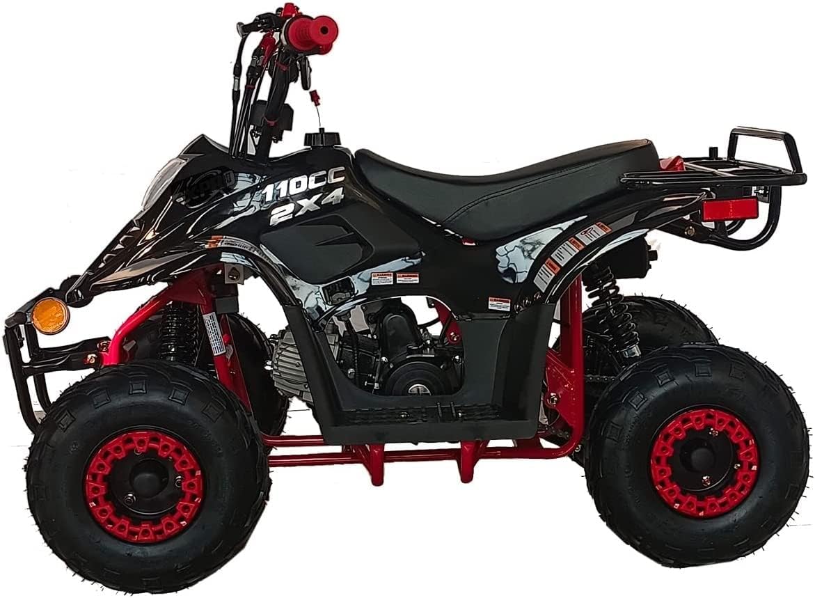 Upgraded 110cc Fully Automatic Gas ATV Youth Strong 4 wheeler for kids Children youth (New Tree Camo color) (Factory Packaged)