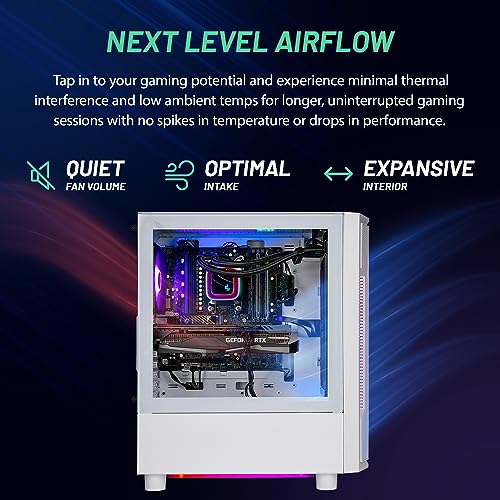 Skytech Archangel Gaming PC Desktop, Ryzen 7 7700X 4.5 GHz (5.4GHz Turbo Boost), NVIDIA RTX 4070 Super 12GB GDDR6X, 1TB SSD, 32GB DDR5 RAM 5600 RGB, 650W Gold PSU, 240mm ARGB AIO, Wi-Fi, Win 11 Home