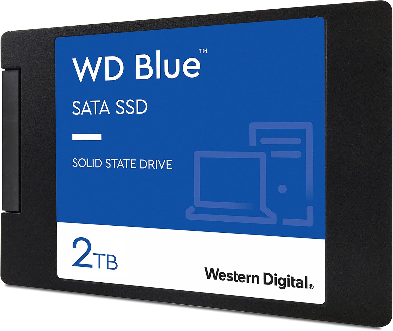 Western Digital 2TB WD Blue 3D NAND Internal PC SSD - SATA III 6 Gb/s, 2.5"/7mm, Up to 560 MB/s - WDS200T2B0A