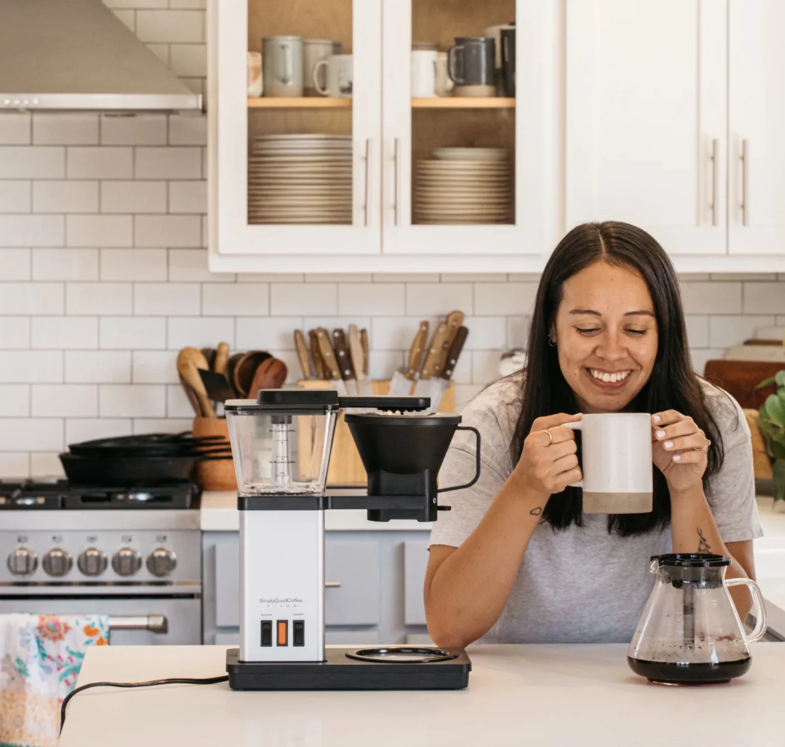 SimplyGoodCoffee Brewer - The best automatic drip coffee flavor possible at the flip of a switch