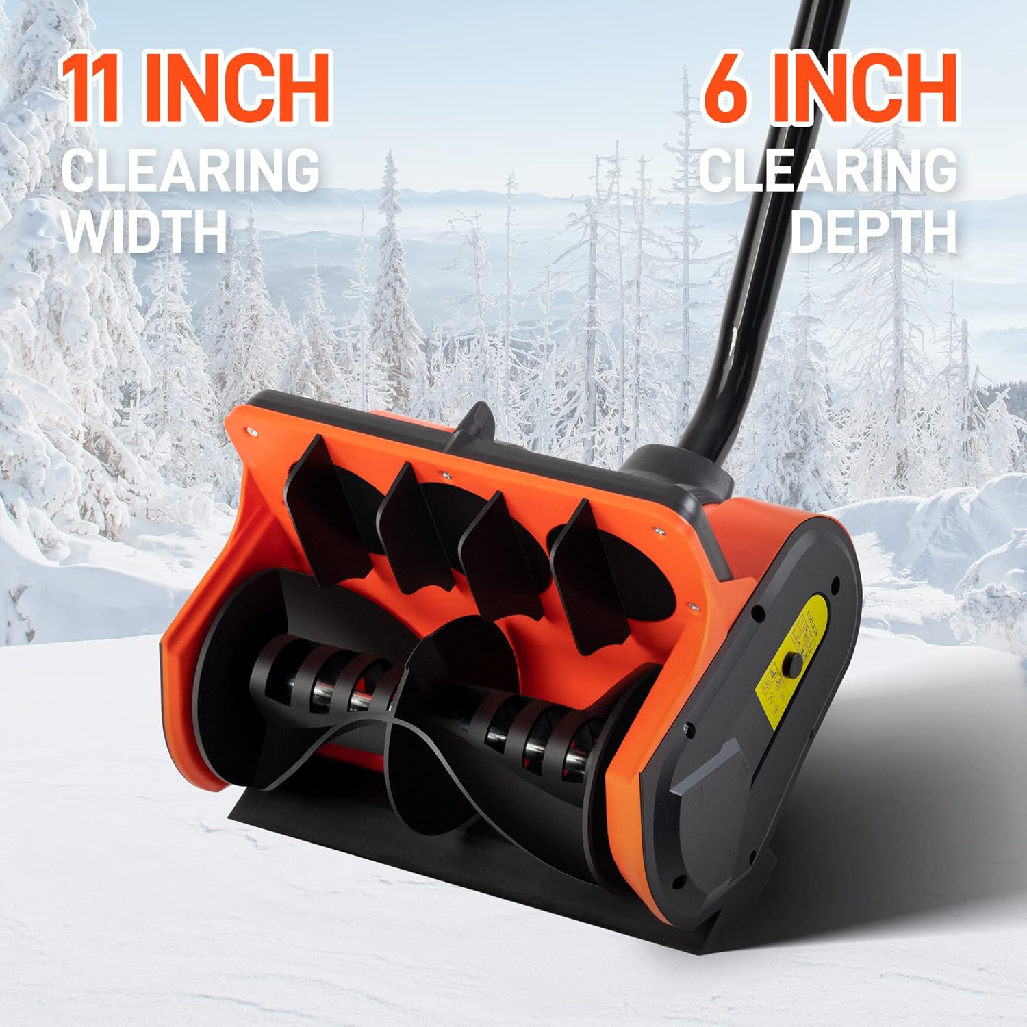 Voltask Cordless Snow Shovel, 18V（Same as 20v） | 11-Inch | 4.0 Ah Cordless Snow Blower, Battery Snow Blower with Adjustable Front Handle & Rotating Chute (4.0 Ah Battery & Quick Charger Included)