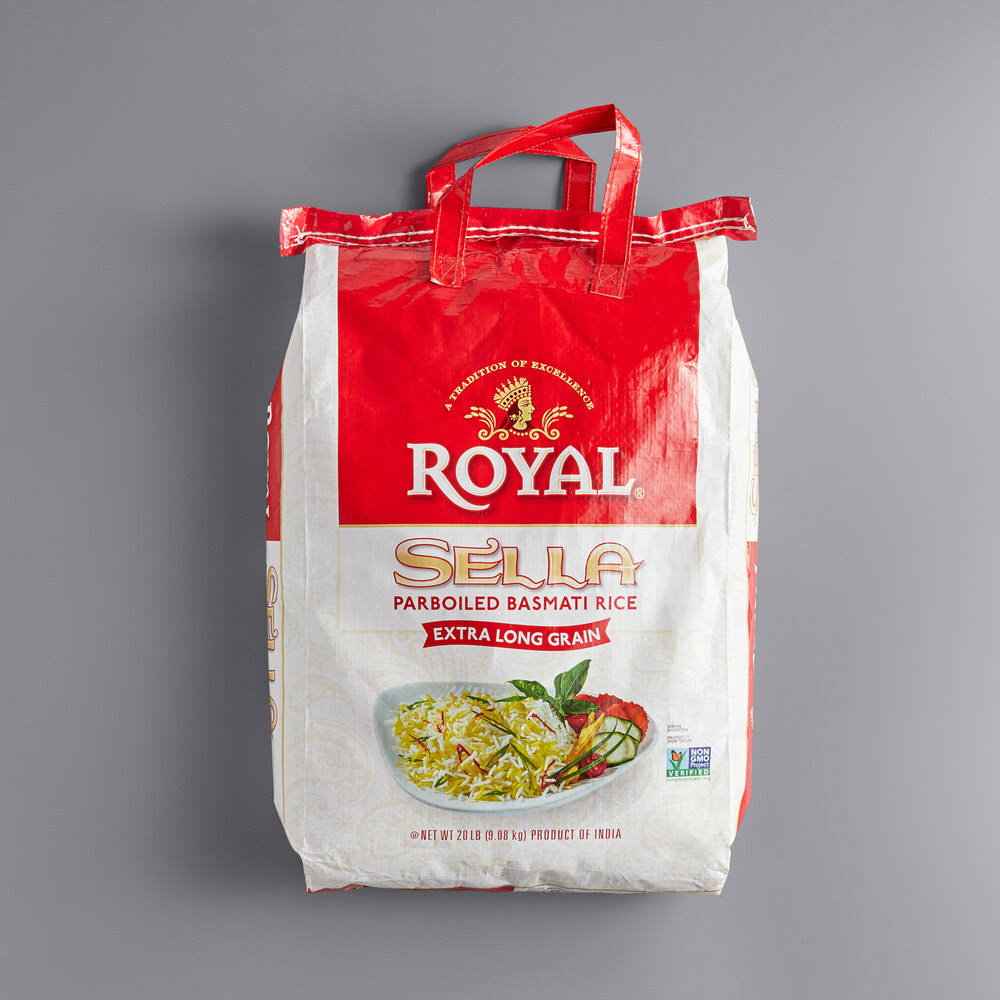 Royal Chef&s Secret Sela Parboiled Basmati Rice - 20 lb.