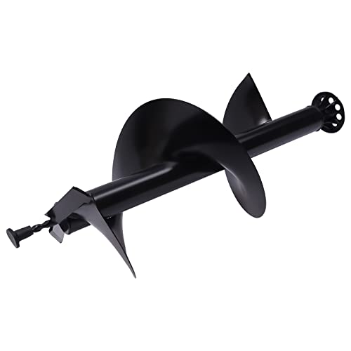 63CC Post Hole Digger 3HP Gas Powered Earth Auger Borer Ground Drill Gasoline Earth Auger Wheelbarrow with 11" Bit for Fence Ground Drill Garden Tree Planting (Red)