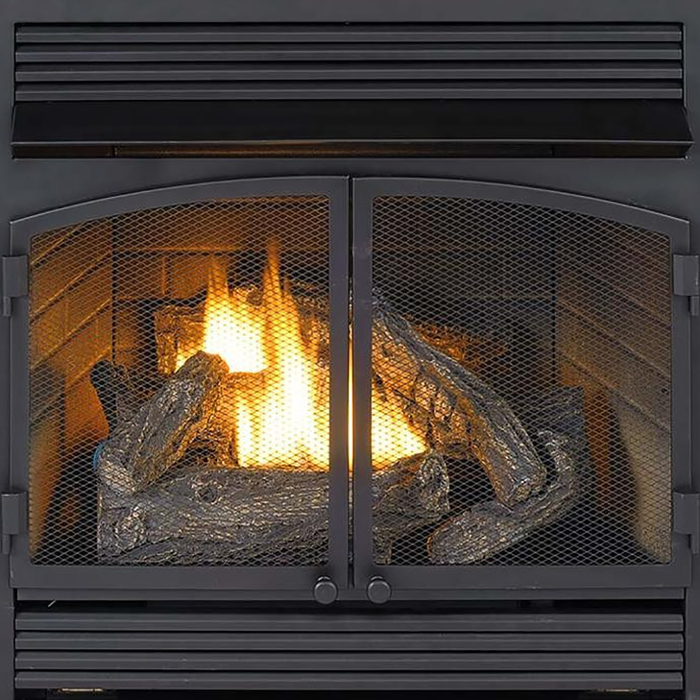 Duluth Forge Dfs-400R-2 32,000 BTU Vent Free Dual Fuel Mantel Fireplace - Apple Spice