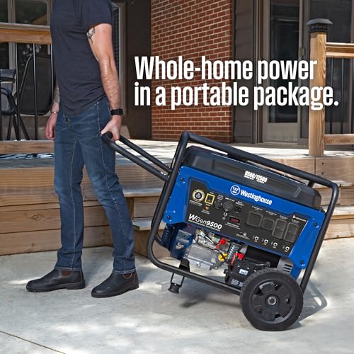 Westinghouse 12500 Peak Watt Tri-Fuel Home Backup Portable Generator, Remote Electric Start, Transfer Switch Ready, Gas, Propane, and Natural Gas Powered